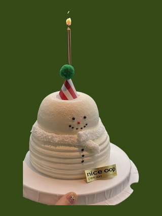Merry Snowmen Cake