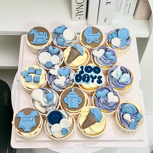 Baby Boy-100days Cupcakes